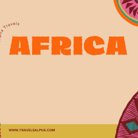 Image of Africa showing the continent's outline and geographical features.